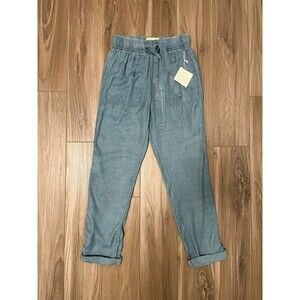 Cynthia Rowley pants Women’s XS Blue 100% Lyocell Ankle Pants Elastic Waist NWT